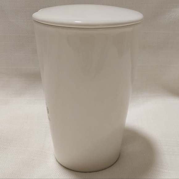 Tea Forte Ceramic Green Tree Design Tea Mug with Lid - Picture 4 of 7